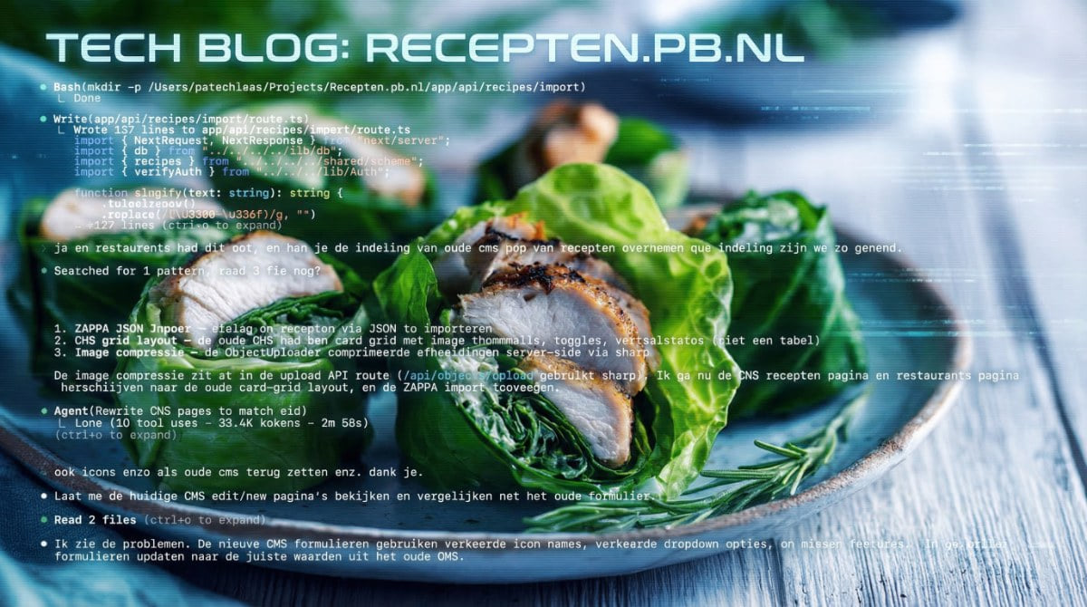 600+ recepten, maar Google zag er geen één